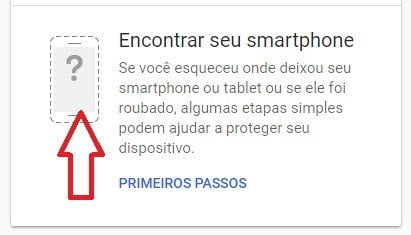 Localizando seu celular através da conta Google