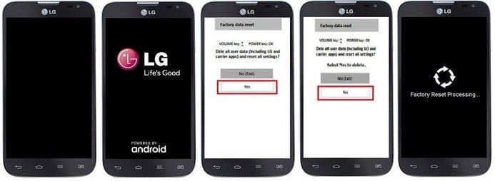 Métodos para resetar os celulares LG L70, L40, L65 e L90