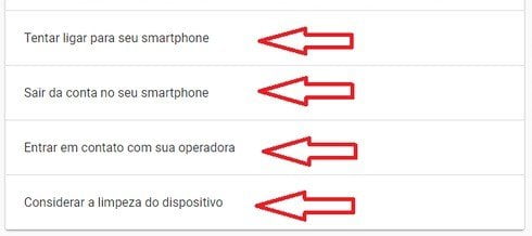 Localizando seu celular através da conta Google