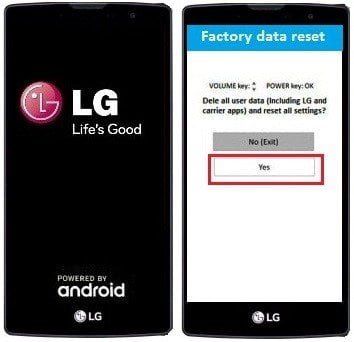 Hard Reset LG Prime Plus