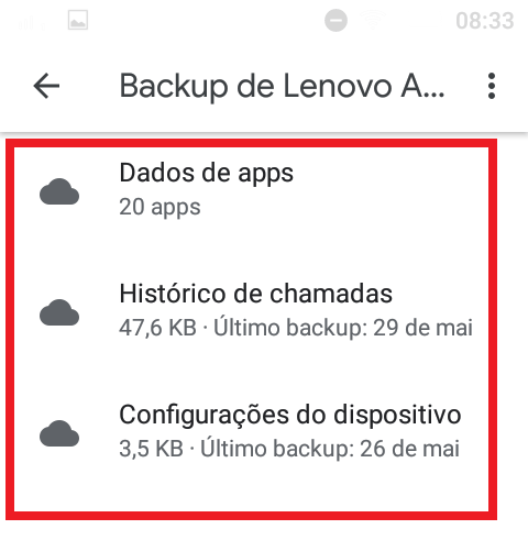 Como visualizar os dados de backup no Asus Zenfone