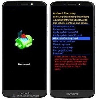 Hard Reset Motorola Moto G Geração 5 através do modo de recuperação