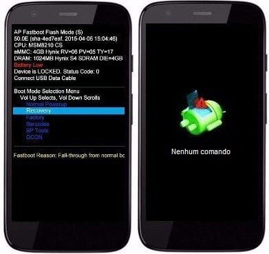 Hard reset Motorola Moto X2 pelo modo de recuperação