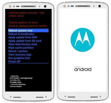 Como formatar Moto X Force XT1580 pelo modo de recuperação?