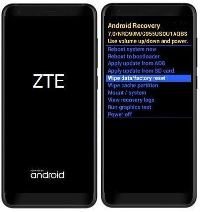 Как сделать hard reset на zte