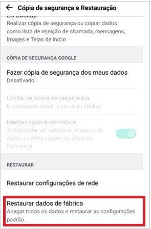 Restaurar LG K12 ligado