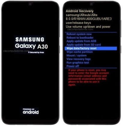 Как сделать hard reset на samsung a30s