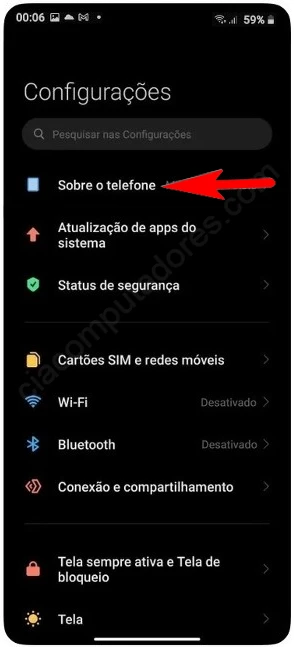 Como formatar Xiaomi Redmi 8A pelas configurações?