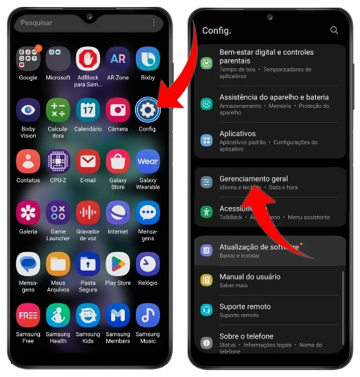 Como formatar Samsung Galaxy S20 pelas configurações?