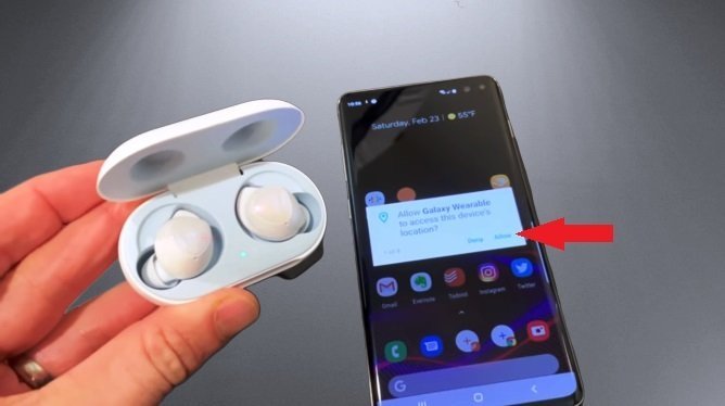 Conectando o Galaxy Buds com o celular