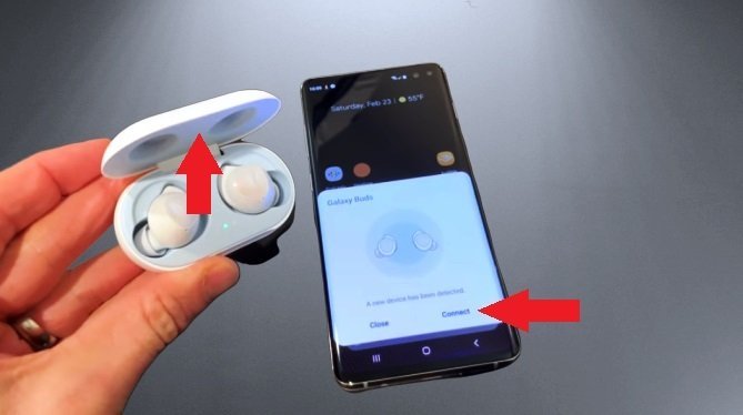 Conectando o Galaxy Buds com o celular