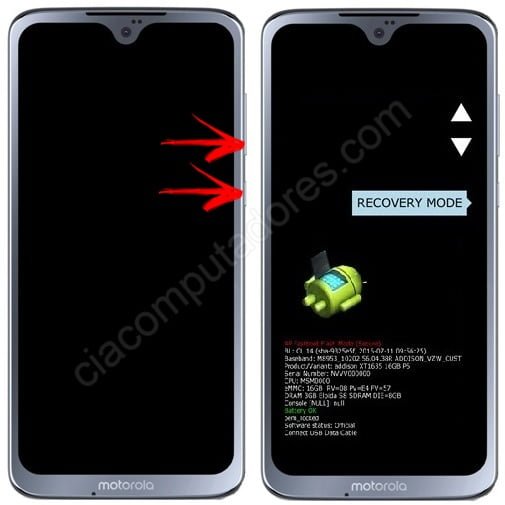 Como formatar Motorola Moto G7 Power através do modo de recuperação?