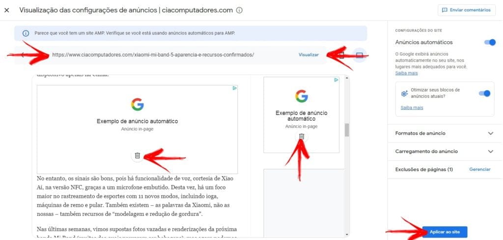 Como bloquear anúncios automáticos do Adsense em páginas específicas?