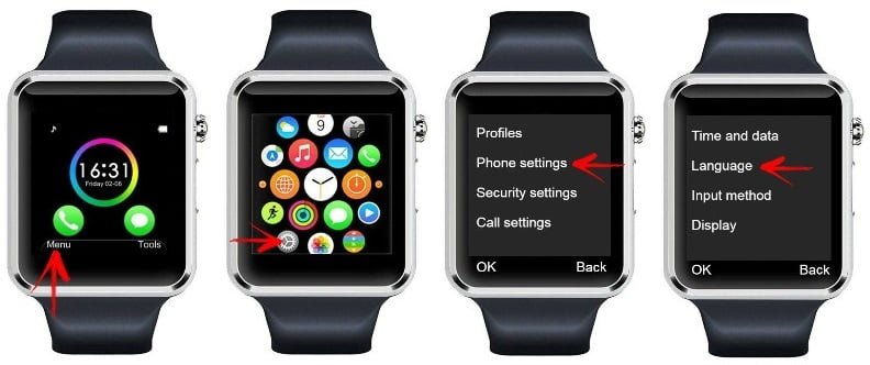 Como alterar o idioma do Smartwatch A1