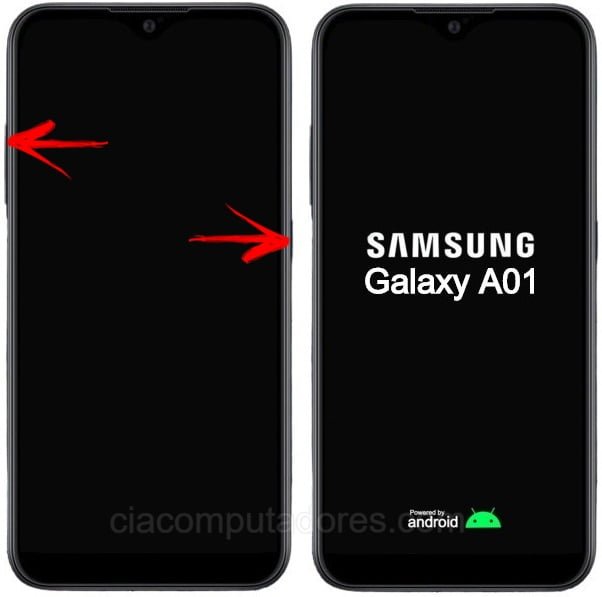 Como formatar o Samsung Galaxy A01 / desligado