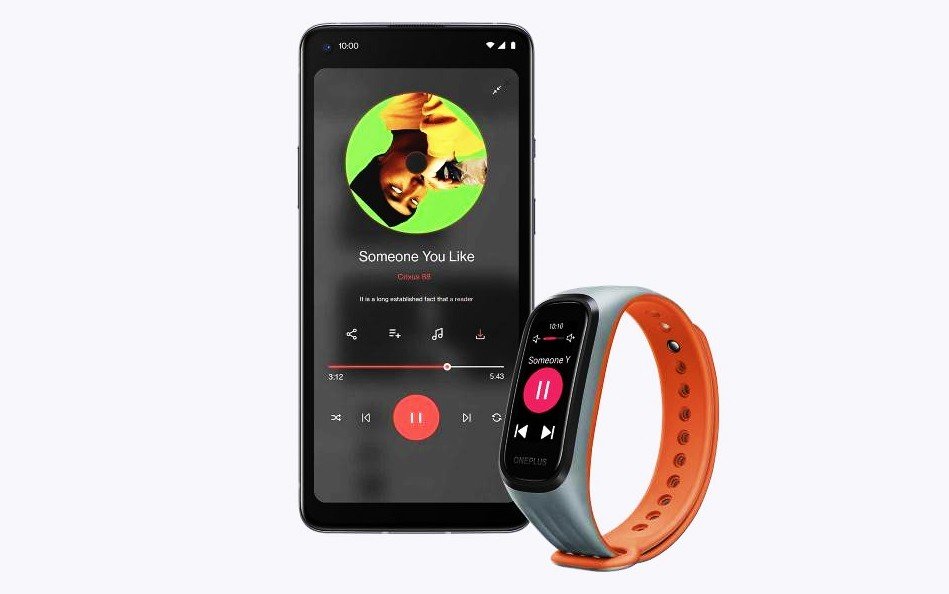 OnePlus Band controle de músicas