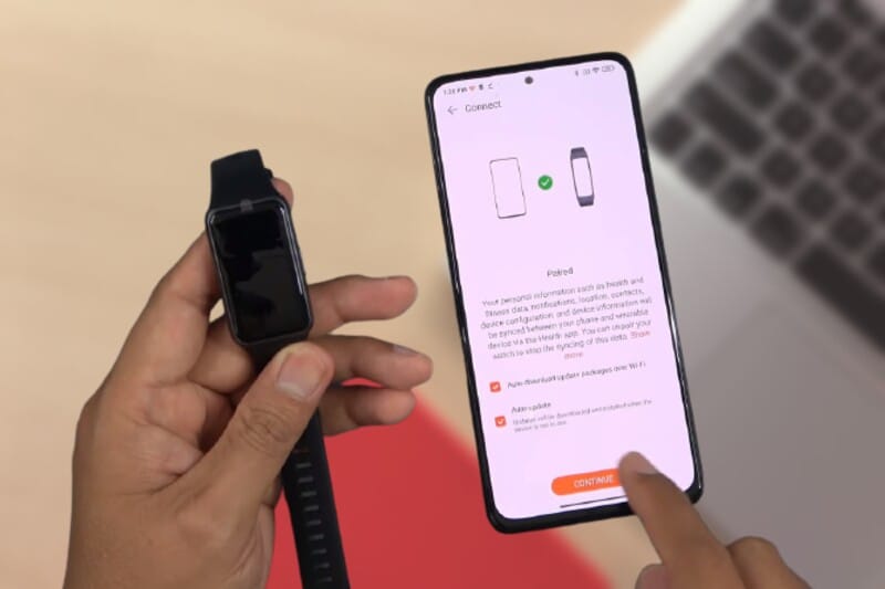 Como emparelhar a Huawei Band 6 no celular
