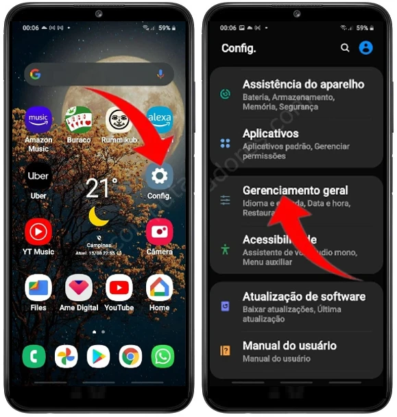 Como formatar Samsung Galaxy A03s pelas configurações?