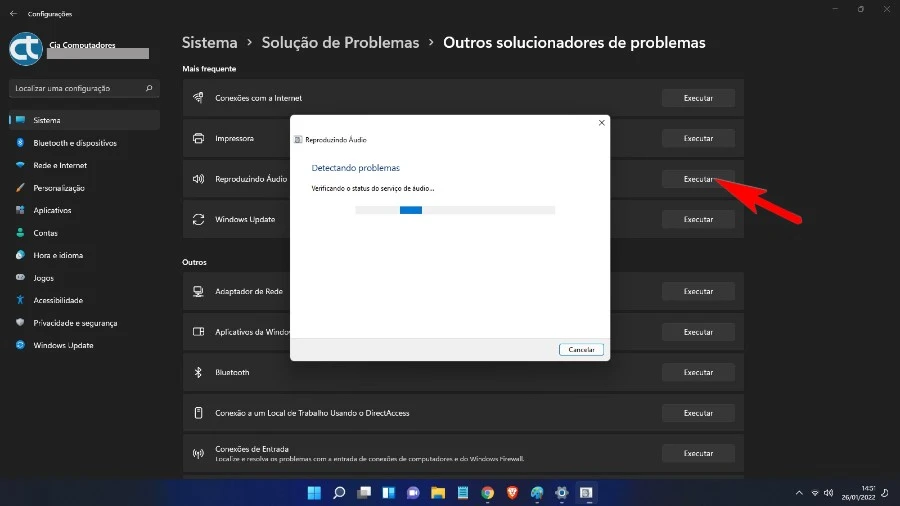 Corrigindo problemas do Windows 11.