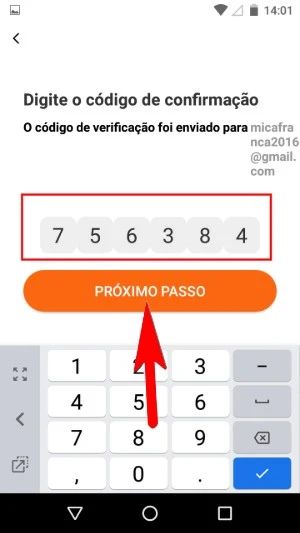 Como criar uma conta no aplicativo?