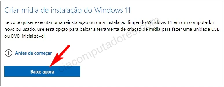 Criando um pendrive bootável do Windows 11