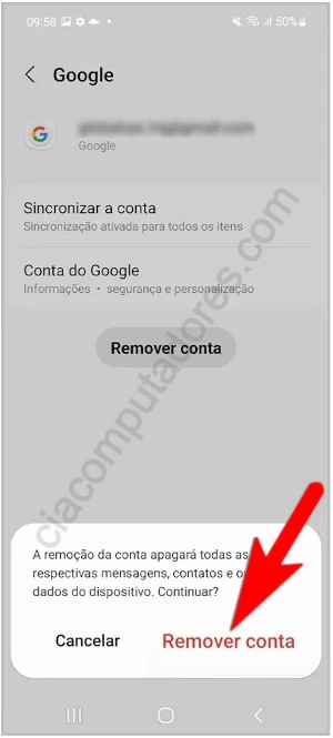 Como remover a Conta Google do celular Samsung Galaxy?