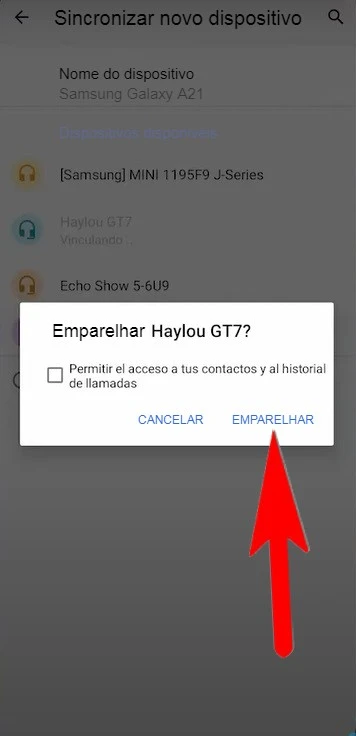 Como emparelhar os fones Haylou GT7 no celular?