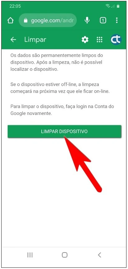 Como apagar remotamente todos os dados pessoais do celular?