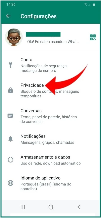 Como ocultar status online do WhatsApp no Android?