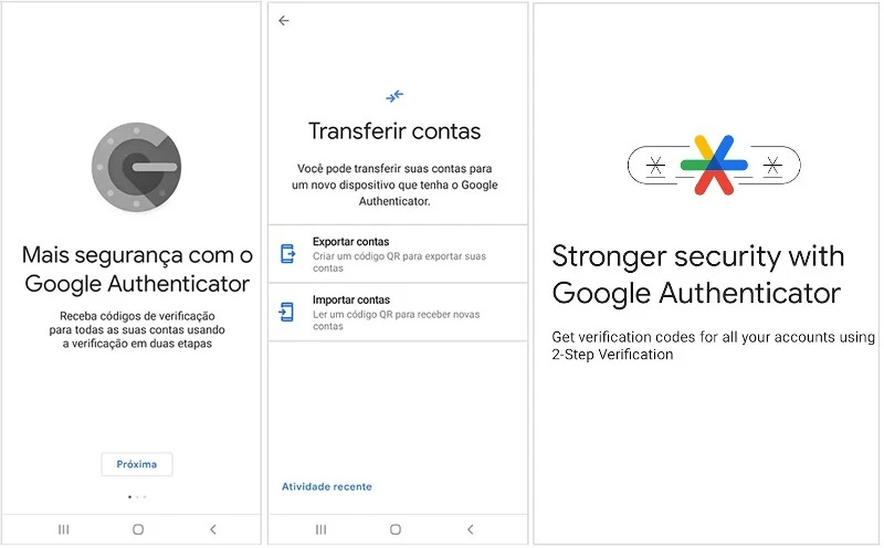 Sincronizando códigos 2FA entre dispositivos no Google Authenticator