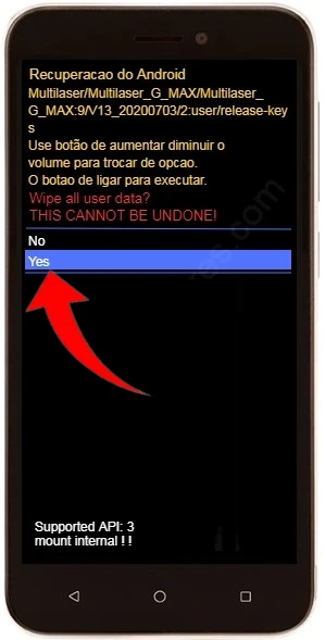 Como formatar o Multilaser E 2 3G através do modo de recuperação?