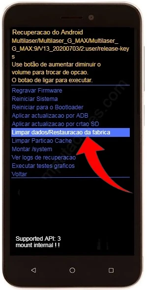 Como formatar o Multilaser E 2 3G através do modo de recuperação?