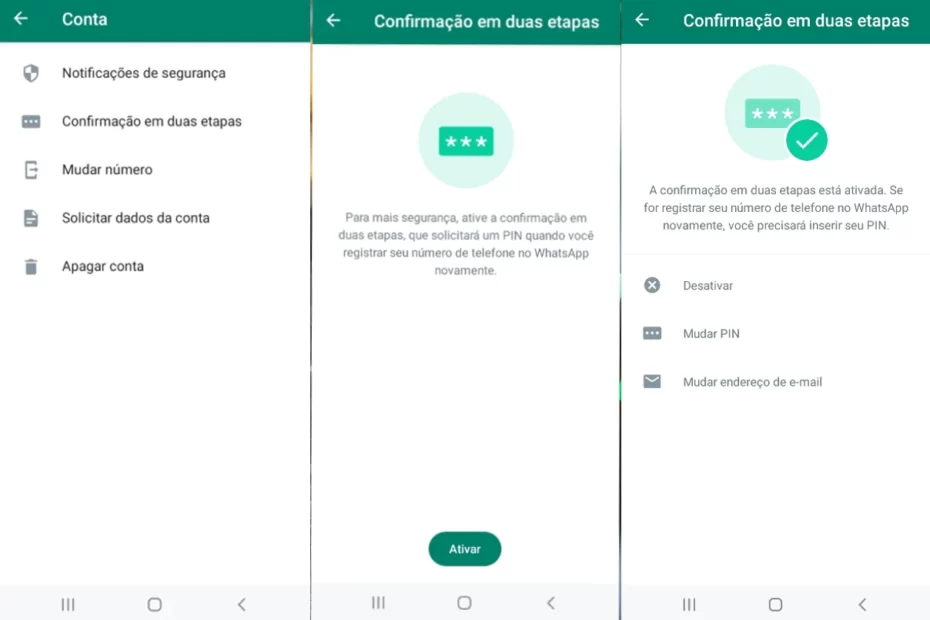 Como ativar a verificação em duas etapas do WhatsApp?