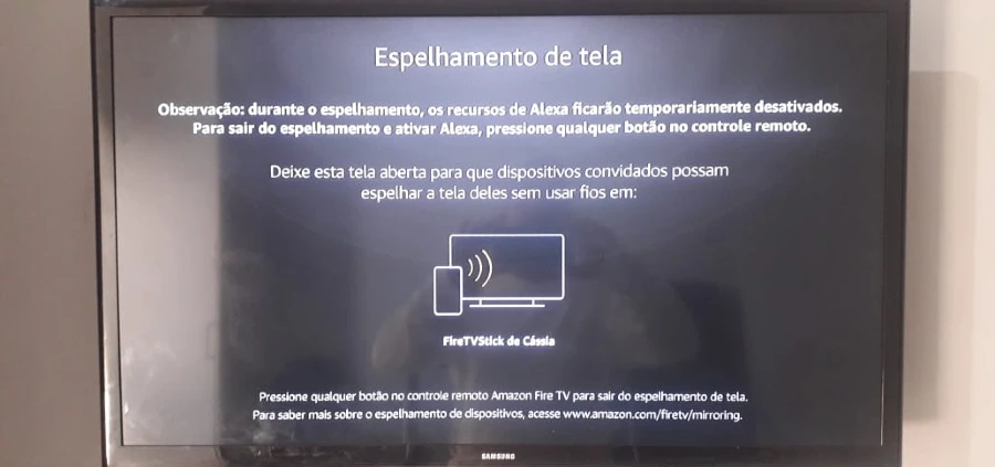 Como configurar o espelhamento de tela do Fire TV Stick?