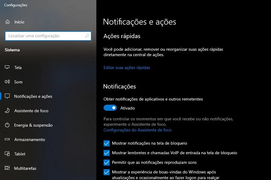 Como desativar todas as notificações no Windows 11?