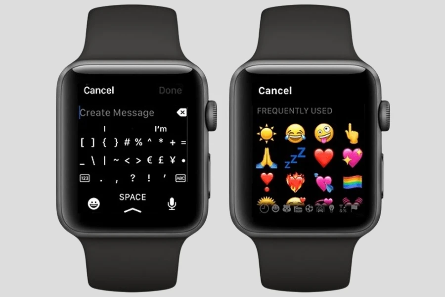 Como usar o teclado QWERTY em modelos mais antigos do Apple Watch?