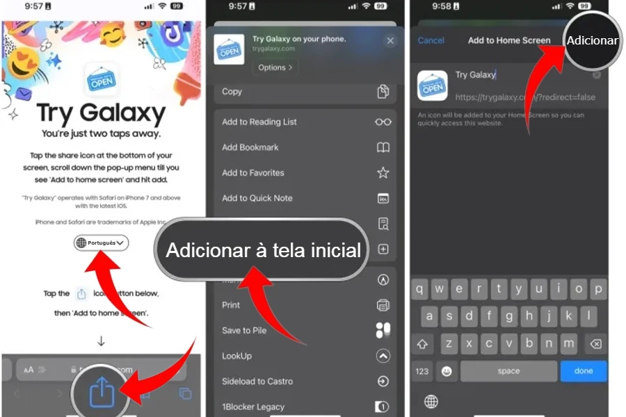 Como experimentar o Galaxy AI em um iPhone?