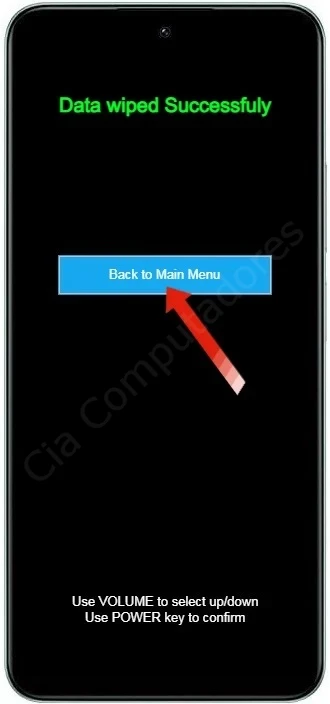 Formatando o Xiaomi 13 Lite 5G através dos botões (modo de recuperação)