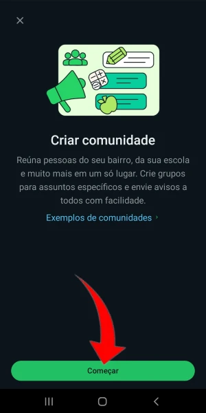 Criando uma Comunidade no WhatsApp a partir do celular.