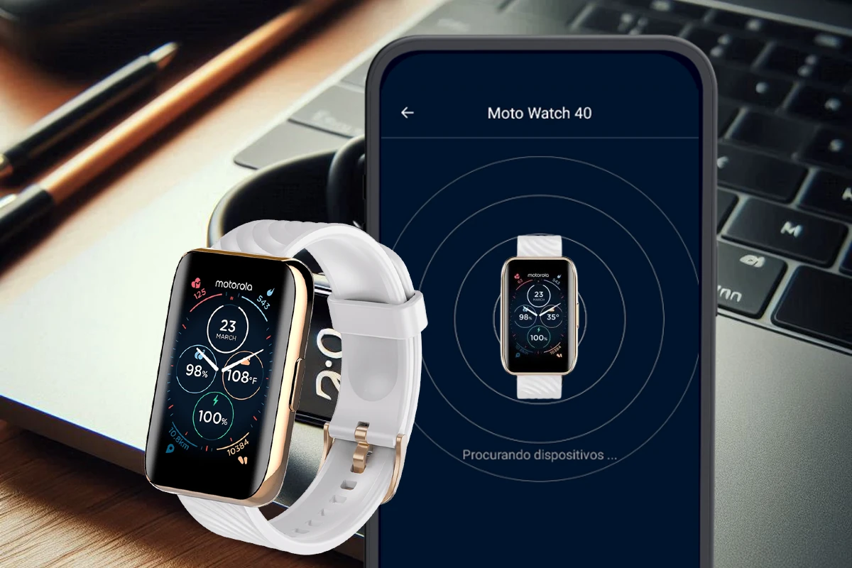 Como configurar o Moto Watch 40?