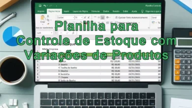 Como criar planilha de controle de estoque com variações de produtos