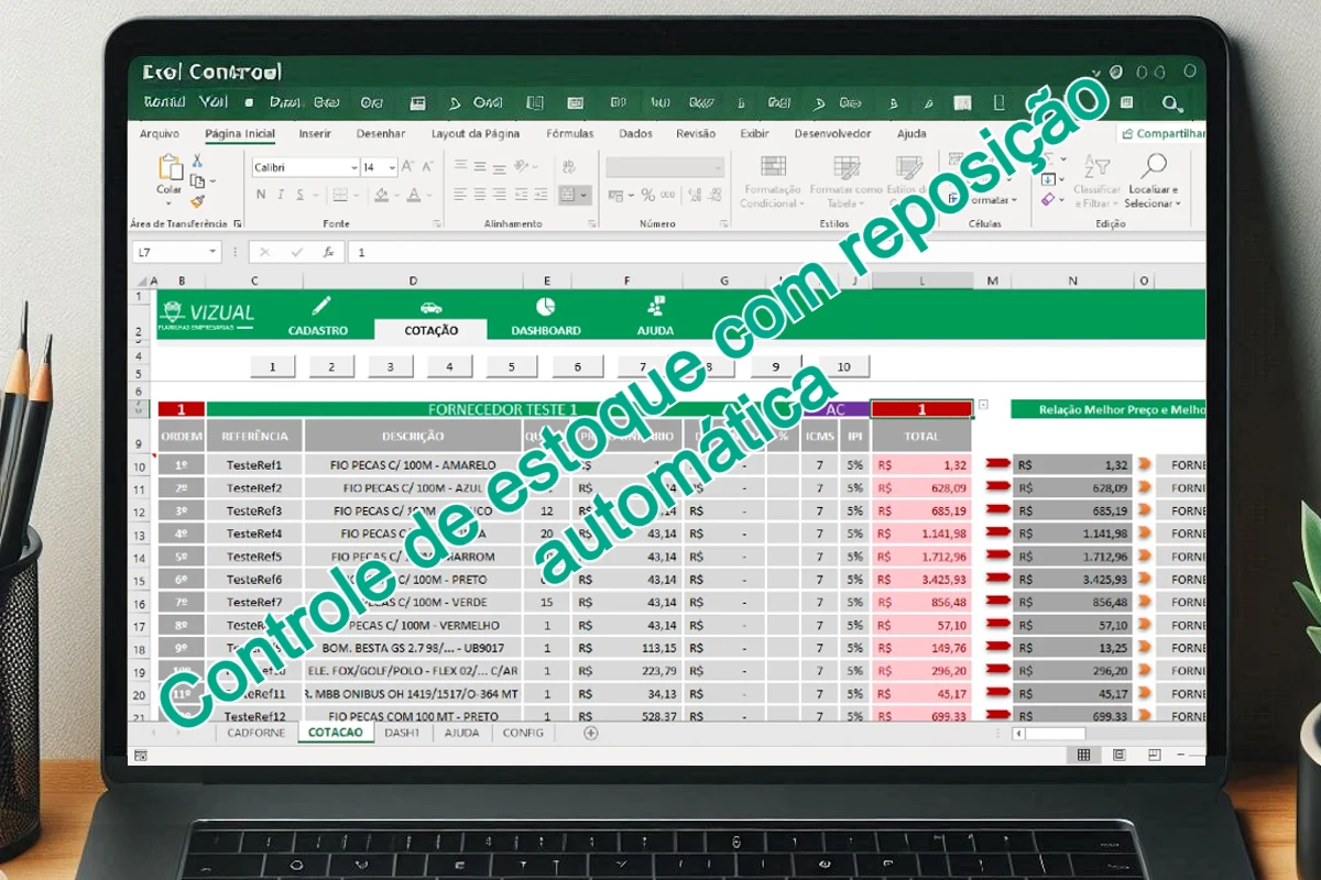 Você está visualizando atualmente Como criar planilha de controle de estoque com reposição automática