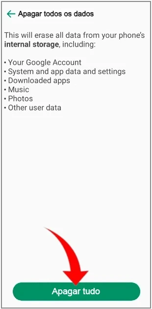 Passos para restaurar o Infinix Note 40 5G pelas configurações