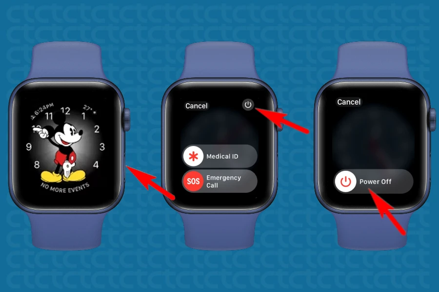 Como desligar o Apple Watch?