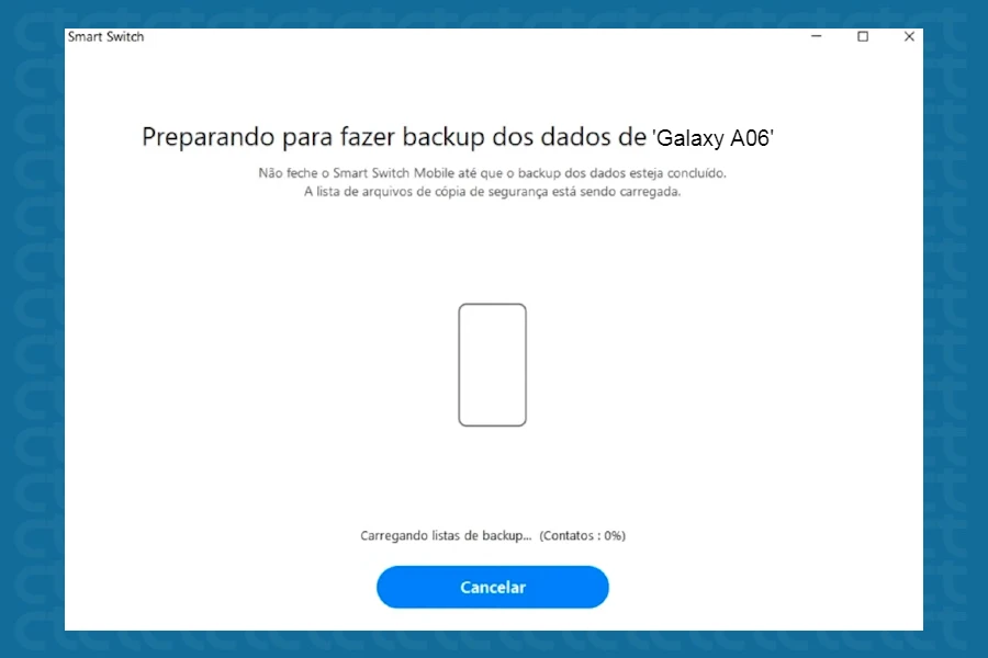 Como fazer backup no Samsung Galaxy A06 usando o Smart Switch