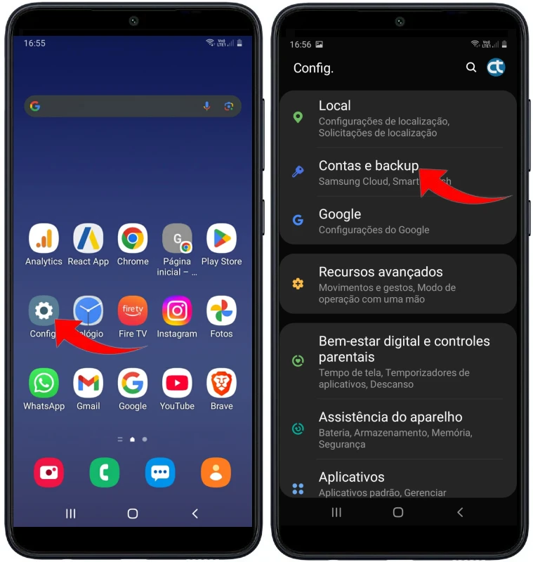 Passos para desvincular a Conta Google do celular Asus Zenfone.