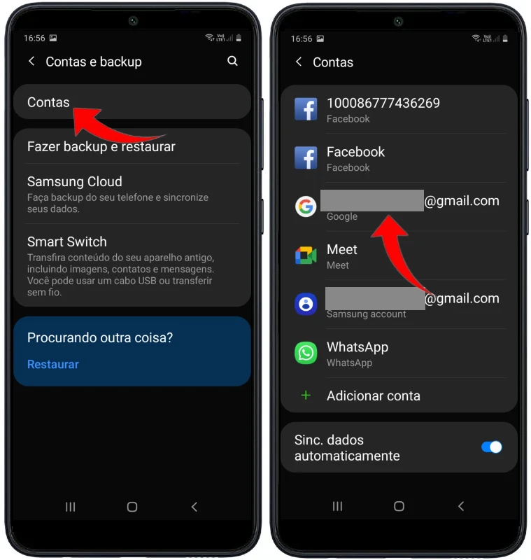 Passos para desvincular a Conta Google do celular Asus Zenfone.